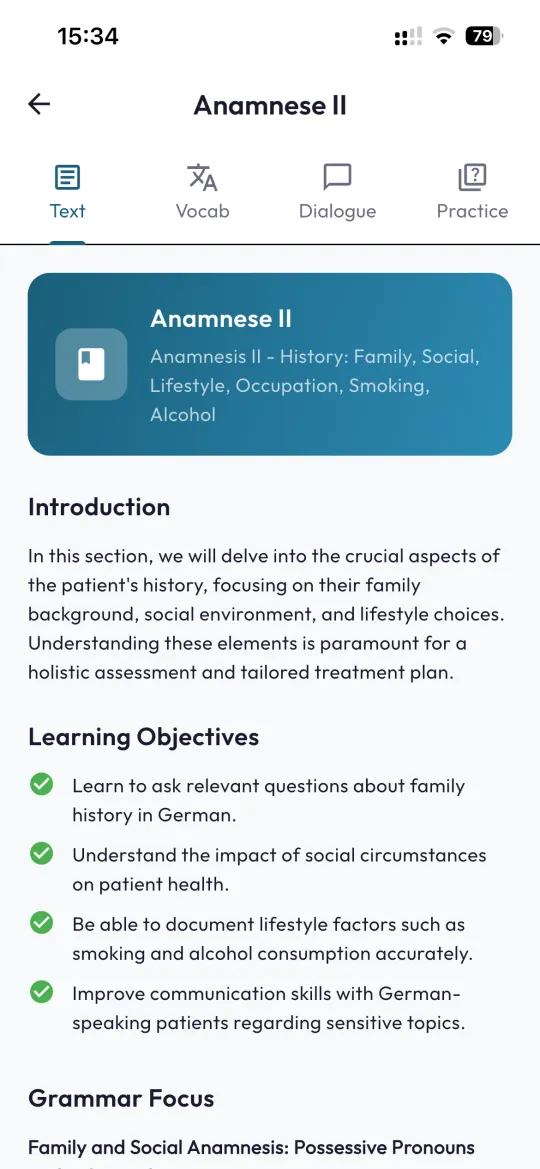 Learning Sections